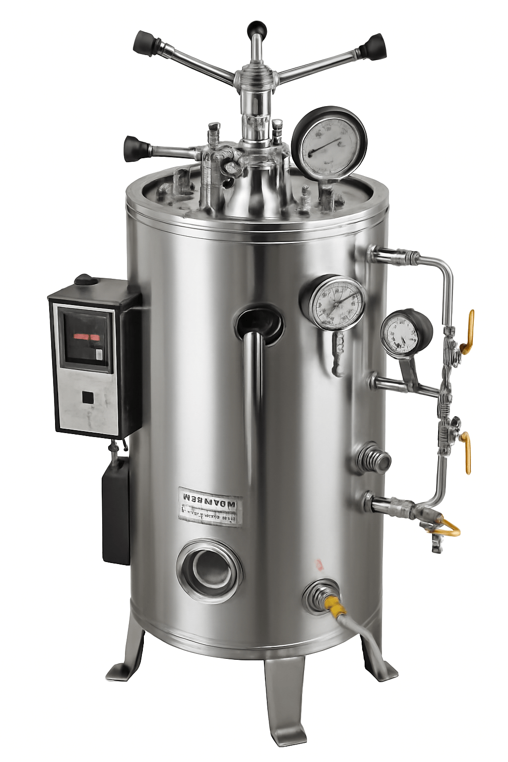 Autoclave Vertical Triple wall Radial Locking with steam storag