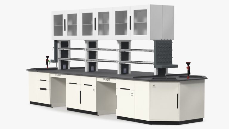 labwallbenchislandc4dmodel001